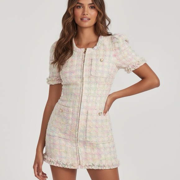 LoveShackFancy Hermosa Pink Dream Tweed Dress 🌸 Pretty rare - Picture 10 of 10